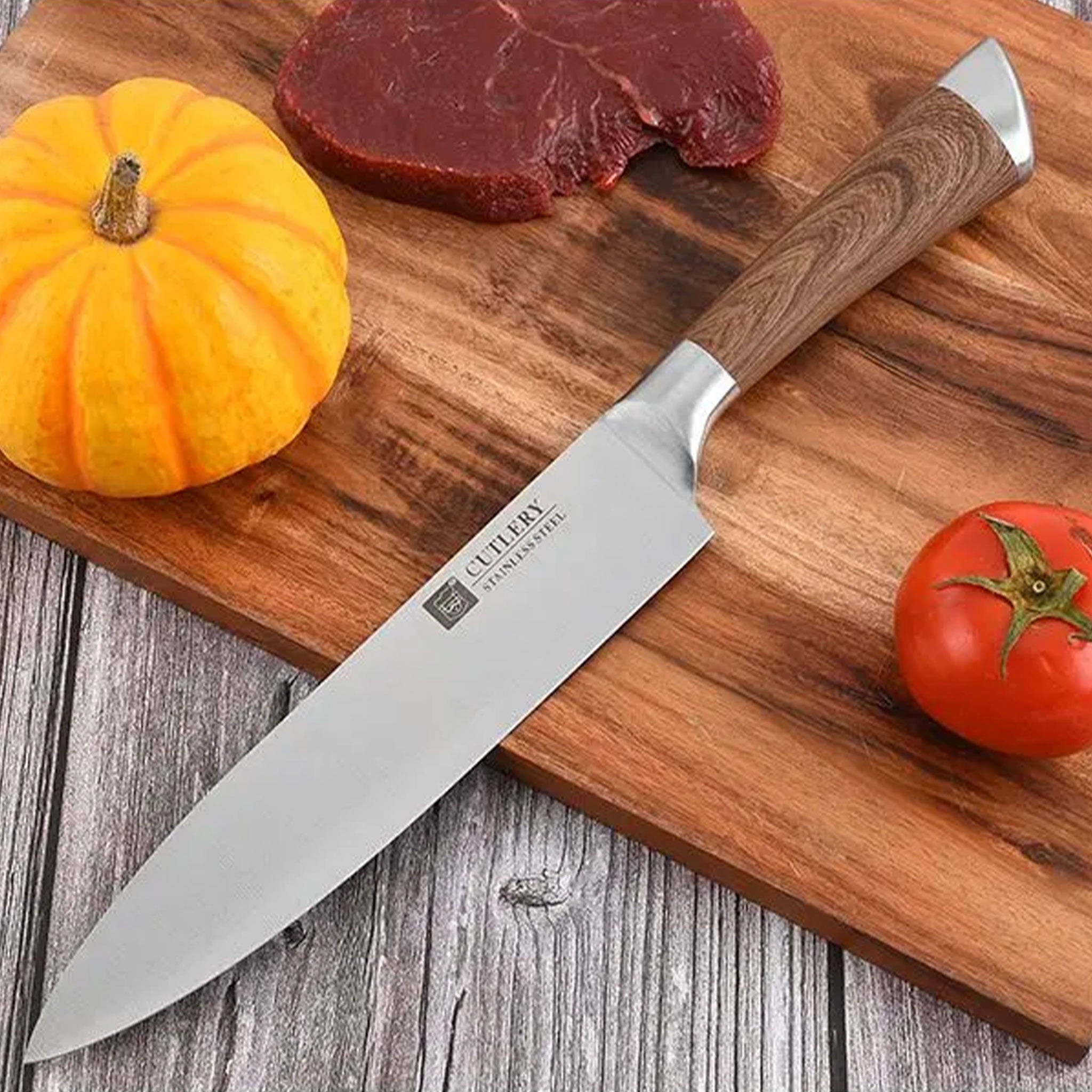 6-Piece Stainless Steel Kitchen Knife Set – Chef & Utility