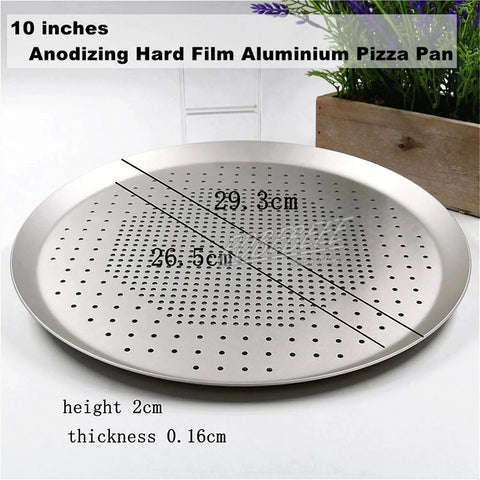 6.5-15 Inch Leaky Round Shape Premium Anodizing Aluminium Pie Pan Pizza Plate Cookie Biscuit Baking Sheet With Holes DIY Kitchen