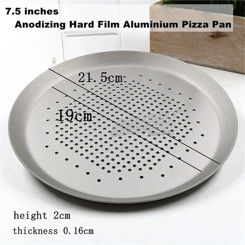 6.5-15 Inch Leaky Round Shape Premium Anodizing Aluminium Pie Pan Pizza Plate Cookie Biscuit Baking Sheet With Holes DIY Kitchen