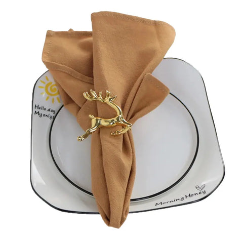 6PCS 40x40CM Table Cloth Napkins Soft Cotton Fabric Wrinkles After Washing Reusable Tea Towel for Kitchen Dining Wedding - Wiktra