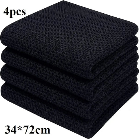 Homaxy 4/6Pcs Cotton Kitchen Towels Ultra Soft Dishcloth Magic Cleaning Cloth Absorbent Cleaning Towel Thickened Wipe Wash Towel