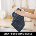 Homaxy 4/6pcs 100% Cottton Kitchen Towel Absorbent Dishcloth Ultra Soft Kitchen Cloths Drying Hand Towels Home Cleaning Tools - Wiktra