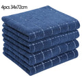 Homaxy 4/6pcs 100% Cottton Kitchen Towel Absorbent Dishcloth Ultra Soft Kitchen Cloths Drying Hand Towels Home Cleaning Tools - Wiktra