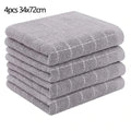 Homaxy 4/6pcs 100% Cottton Kitchen Towel Absorbent Dishcloth Ultra Soft Kitchen Cloths Drying Hand Towels Home Cleaning Tools - Wiktra