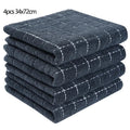 Homaxy 4/6pcs 100% Cottton Kitchen Towel Absorbent Dishcloth Ultra Soft Kitchen Cloths Drying Hand Towels Home Cleaning Tools - Wiktra