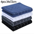 Homaxy 4/6pcs 100% Cottton Kitchen Towel Absorbent Dishcloth Ultra Soft Kitchen Cloths Drying Hand Towels Home Cleaning Tools - Wiktra