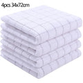 Homaxy 4/6pcs 100% Cottton Kitchen Towel Absorbent Dishcloth Ultra Soft Kitchen Cloths Drying Hand Towels Home Cleaning Tools - Wiktra