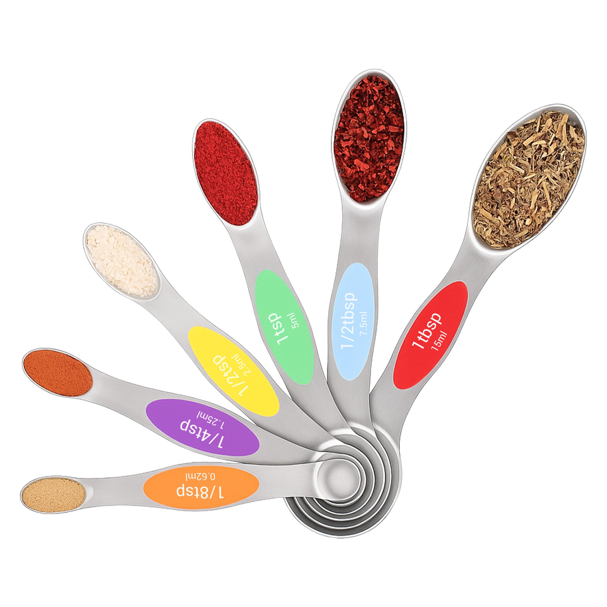 8-Piece Dual-Sided Magnetic Measuring Spoons Set