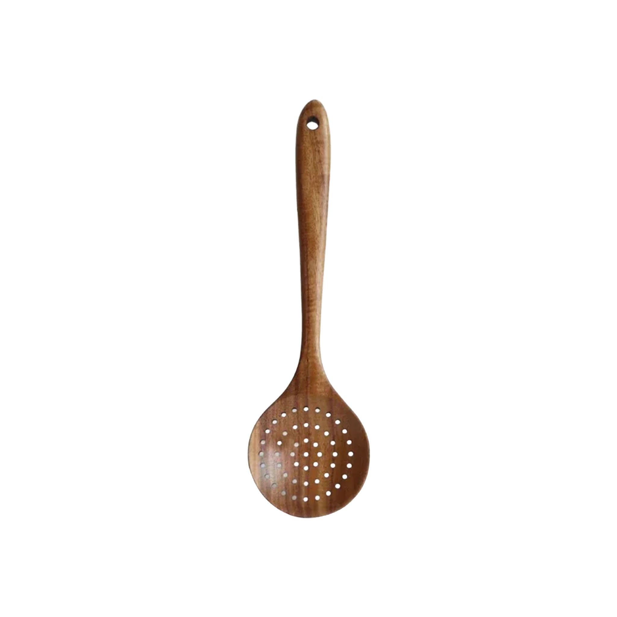 7-Piece Teak Wood Cooking Spoon & Skimmer Set