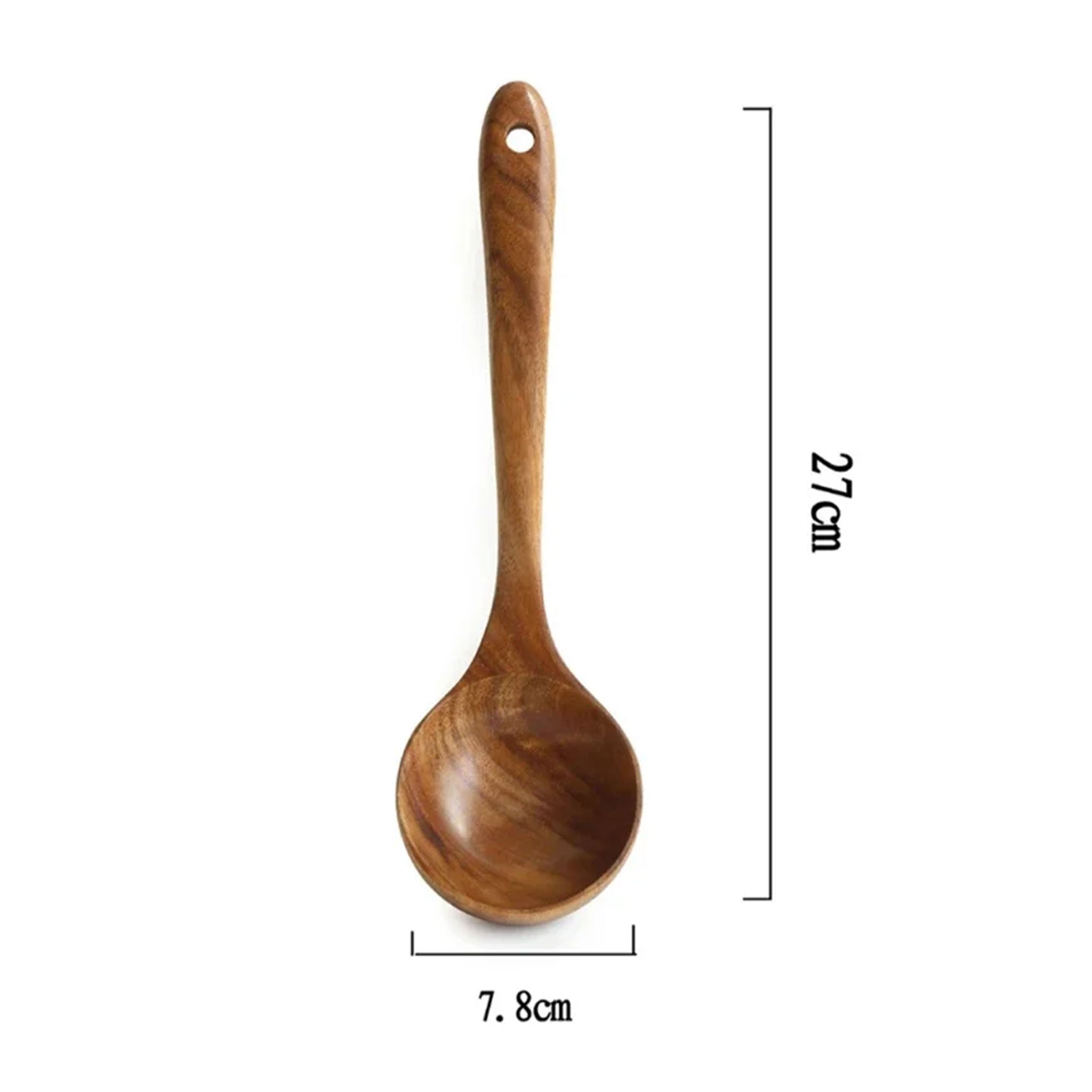 7-Piece Teak Wood Cooking Spoon & Skimmer Set