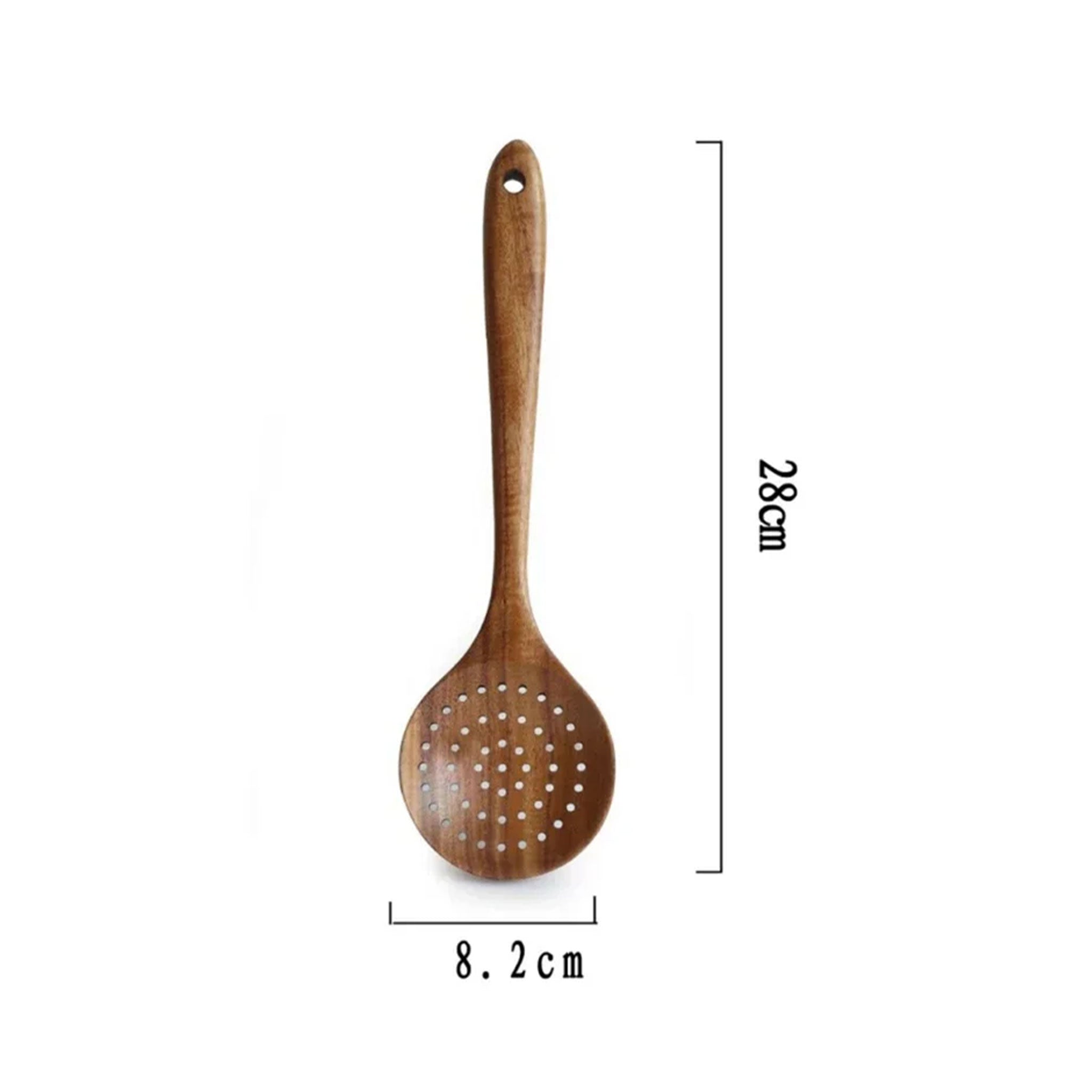 7-Piece Teak Wood Cooking Spoon & Skimmer Set