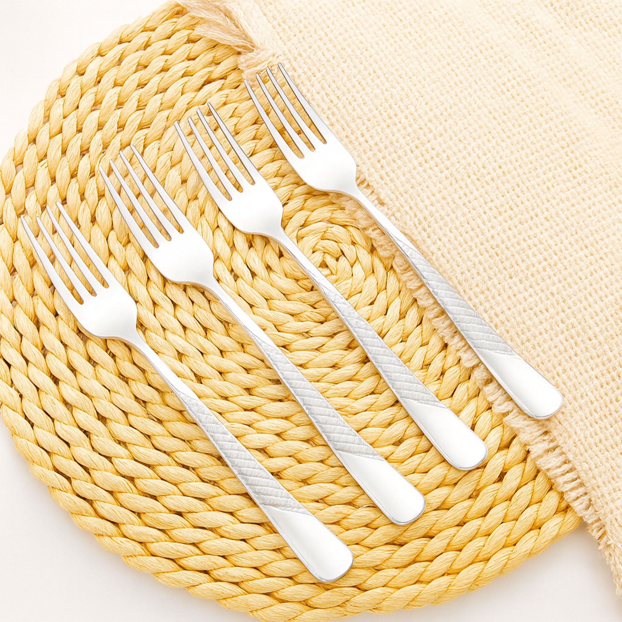 Luxury 18-10 Gold Plated Dinner Forks Set