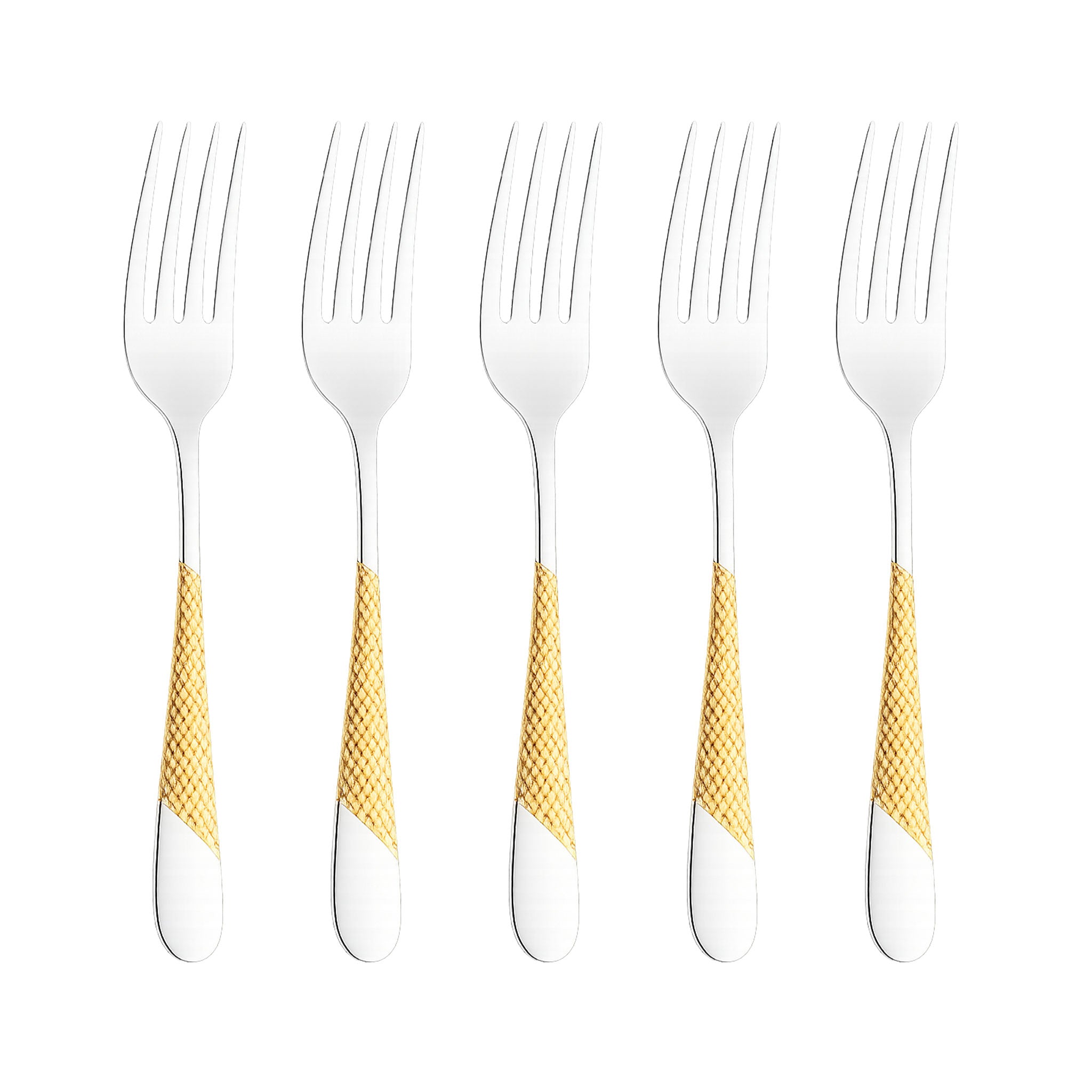 Luxury 18-10 Gold Plated Dinner Forks Set