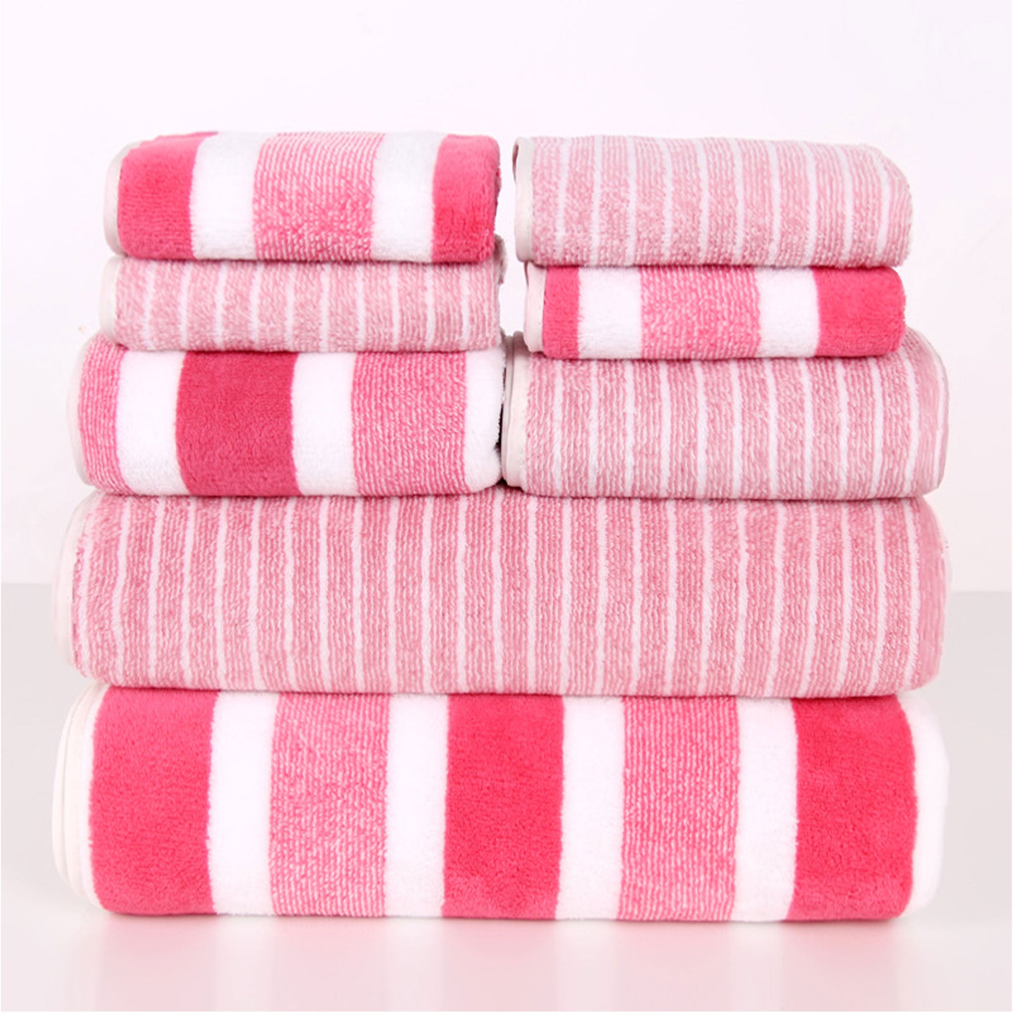 8-Piece Coral Velvet Towel Set