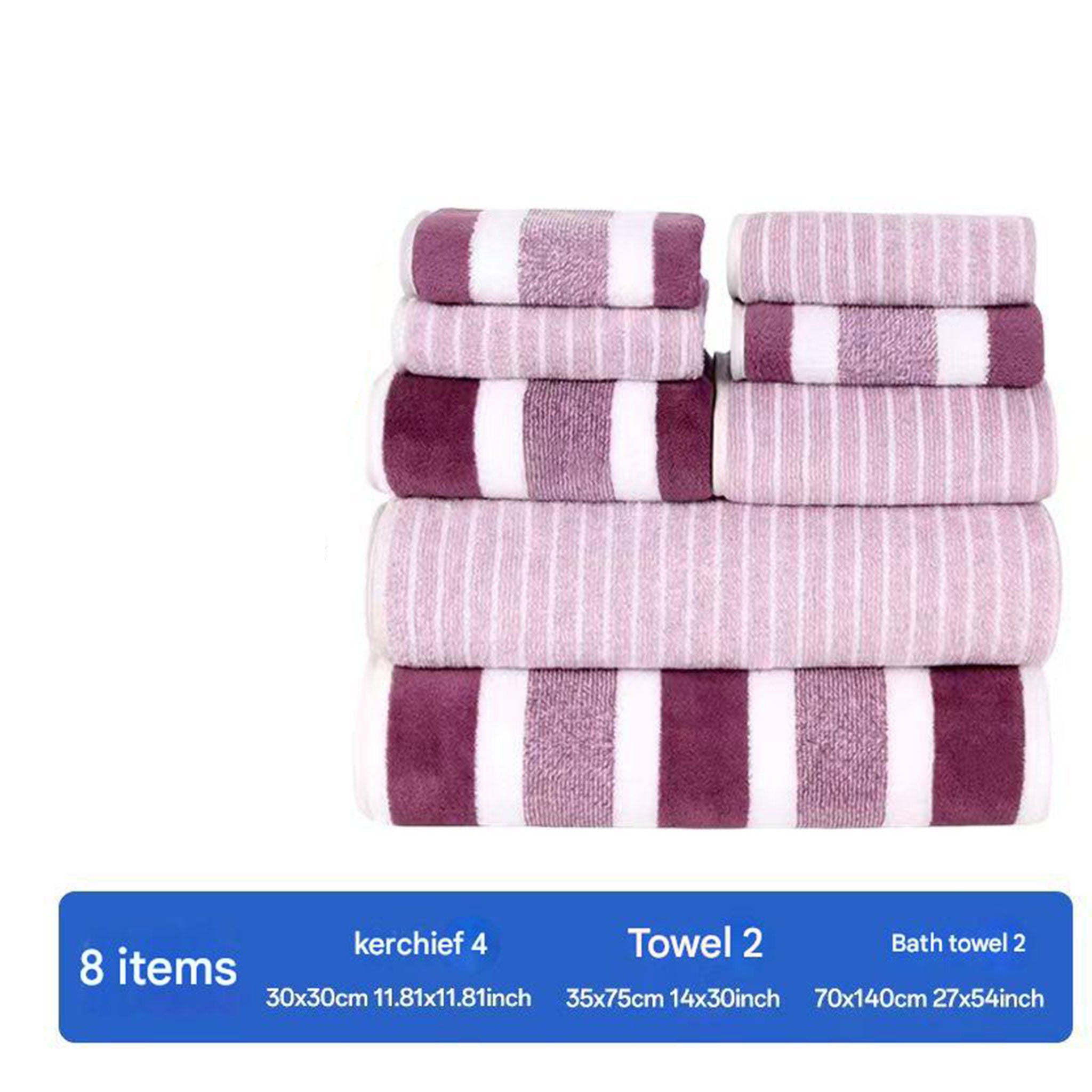 8-Piece Coral Velvet Towel Set