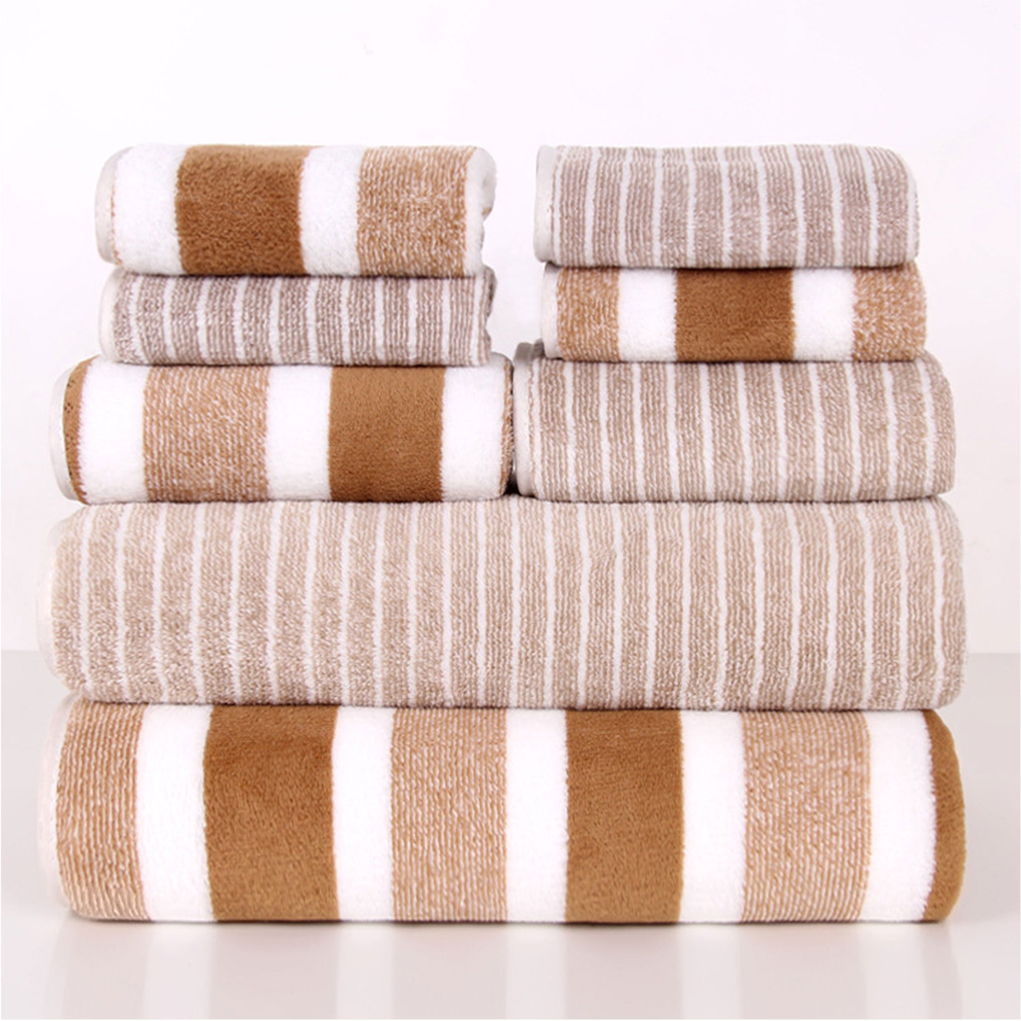 8-Piece Coral Velvet Towel Set