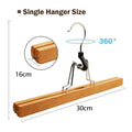 8 Piece Wooden Series Slack Hangers Non-Slip Wood Pants Hangers With 360 Degree Rotation Anti-Rust Hook Clip Hangers For Pants S wiktra