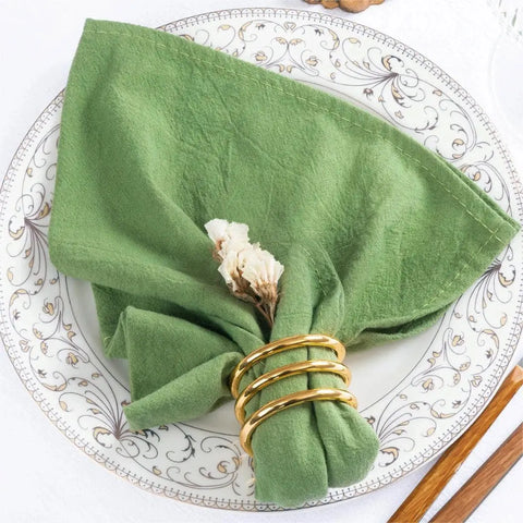 8PC 30X45CM Sage green Cotton Cloth Napkins Dinner Kitchen Tea Towels Table Design Mat Wedding Party Supply Home Banquet Decor