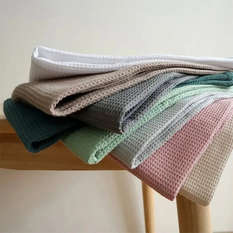 8PCS 30X45CM Waffle Weave Cotton Placemat,Ultra Soft Absorbent Tea Towel,Cloth Napkins,Dish Rags,Kitchen Dinner Plate Hand Towel - Wiktra