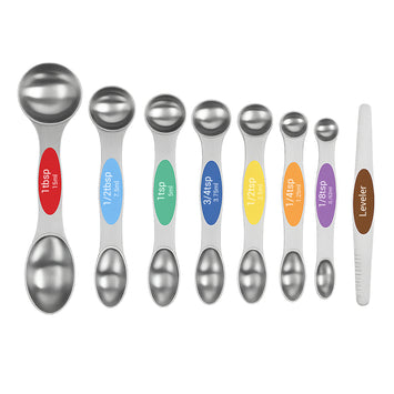 8-Piece Dual-Sided Magnetic Measuring Spoons Set