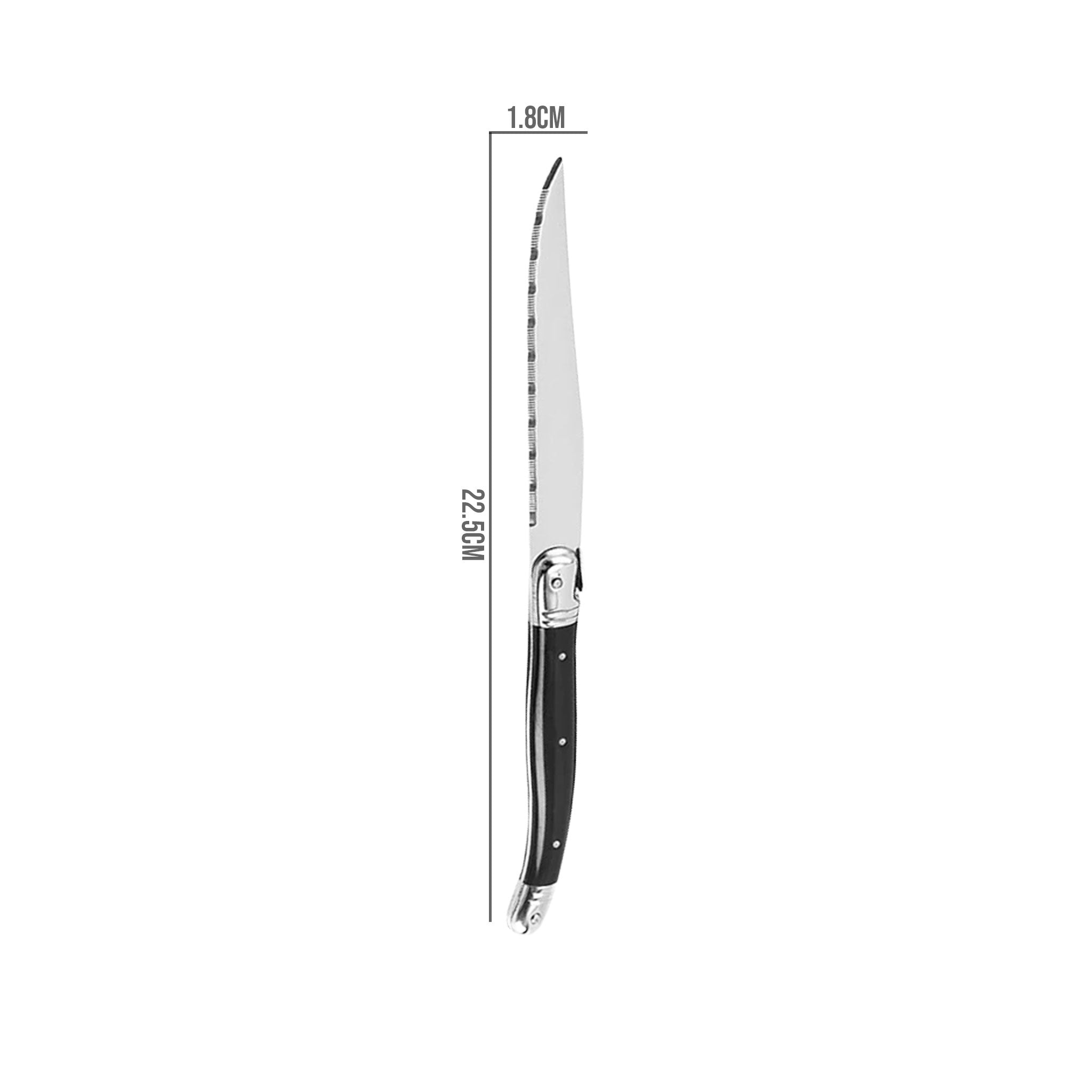 9-Inch Laguiole Serrated Steak Knife Set – Triple Rivet Ergonomic Handle (1/4/6/8 Pcs)