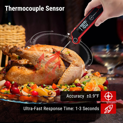 ThermoPro TP620 Backlight Digital BBQ Meat Thermometer For Kitchen Cooking With Gravity Sensor Automatic Rotating Display