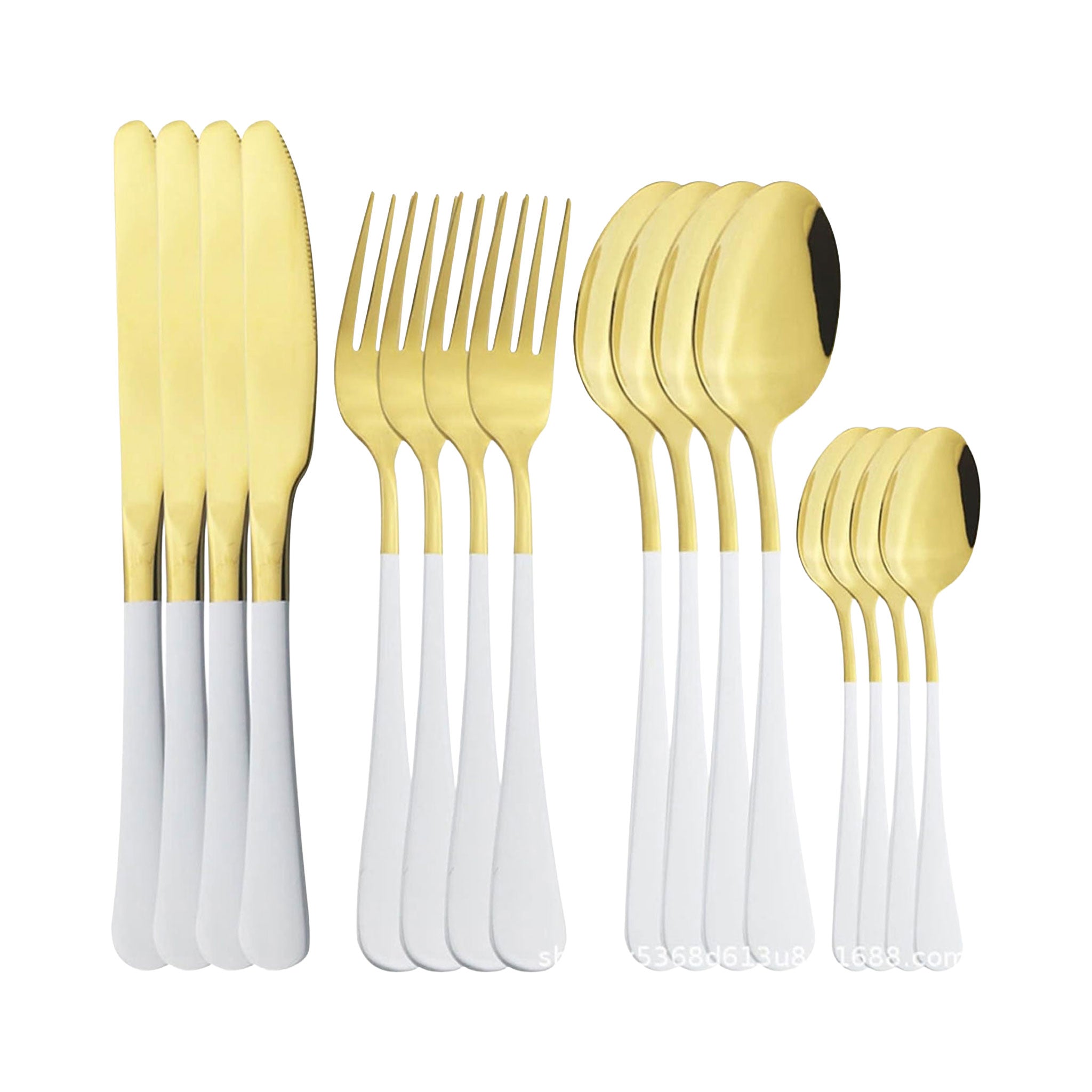 AJOYOUS 24-Piece Stainless Steel Dinnerware Set – Knife, Fork & Spoon Flatware