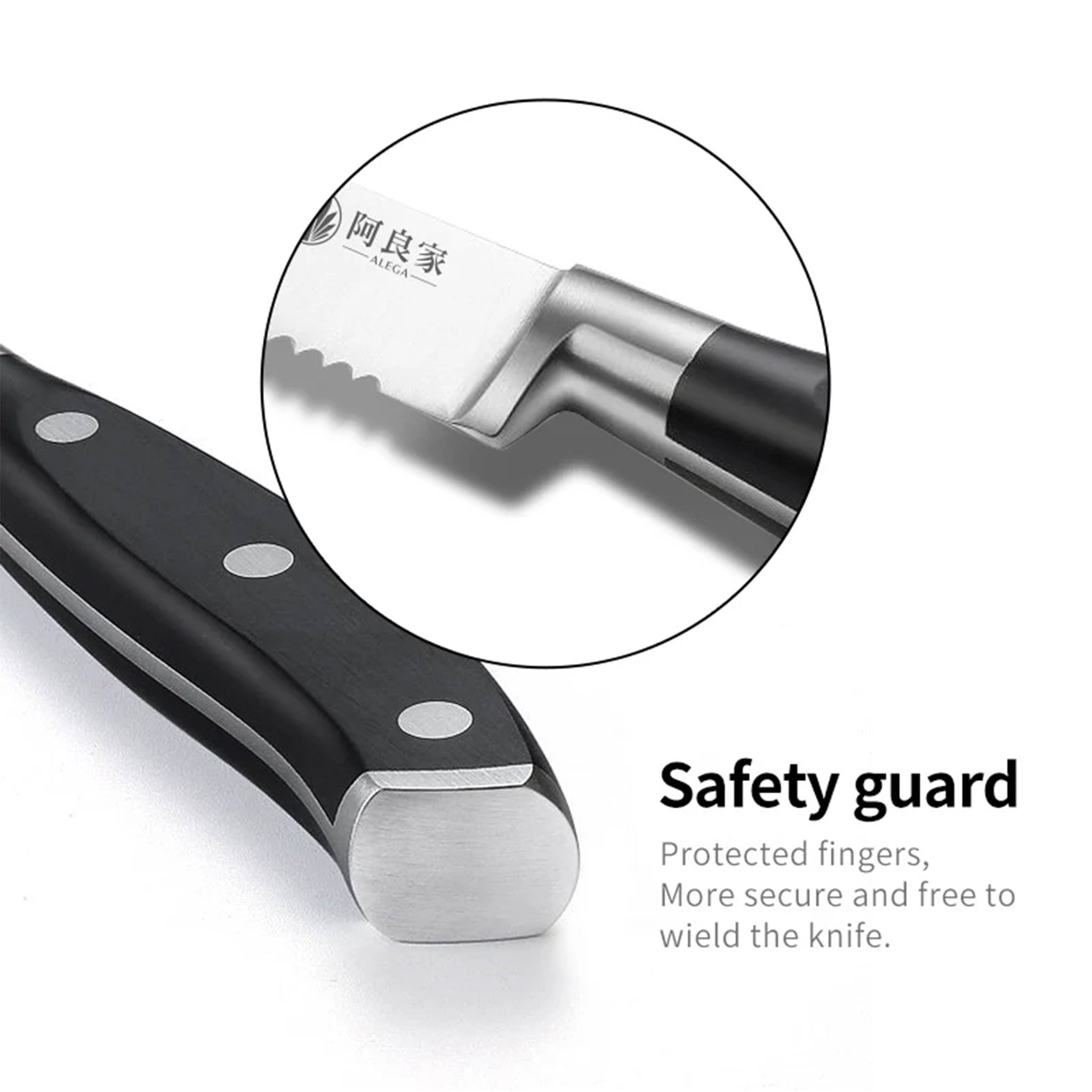 ALEGA 4.5-Inch Western-Style Serrated Steak Table Knife