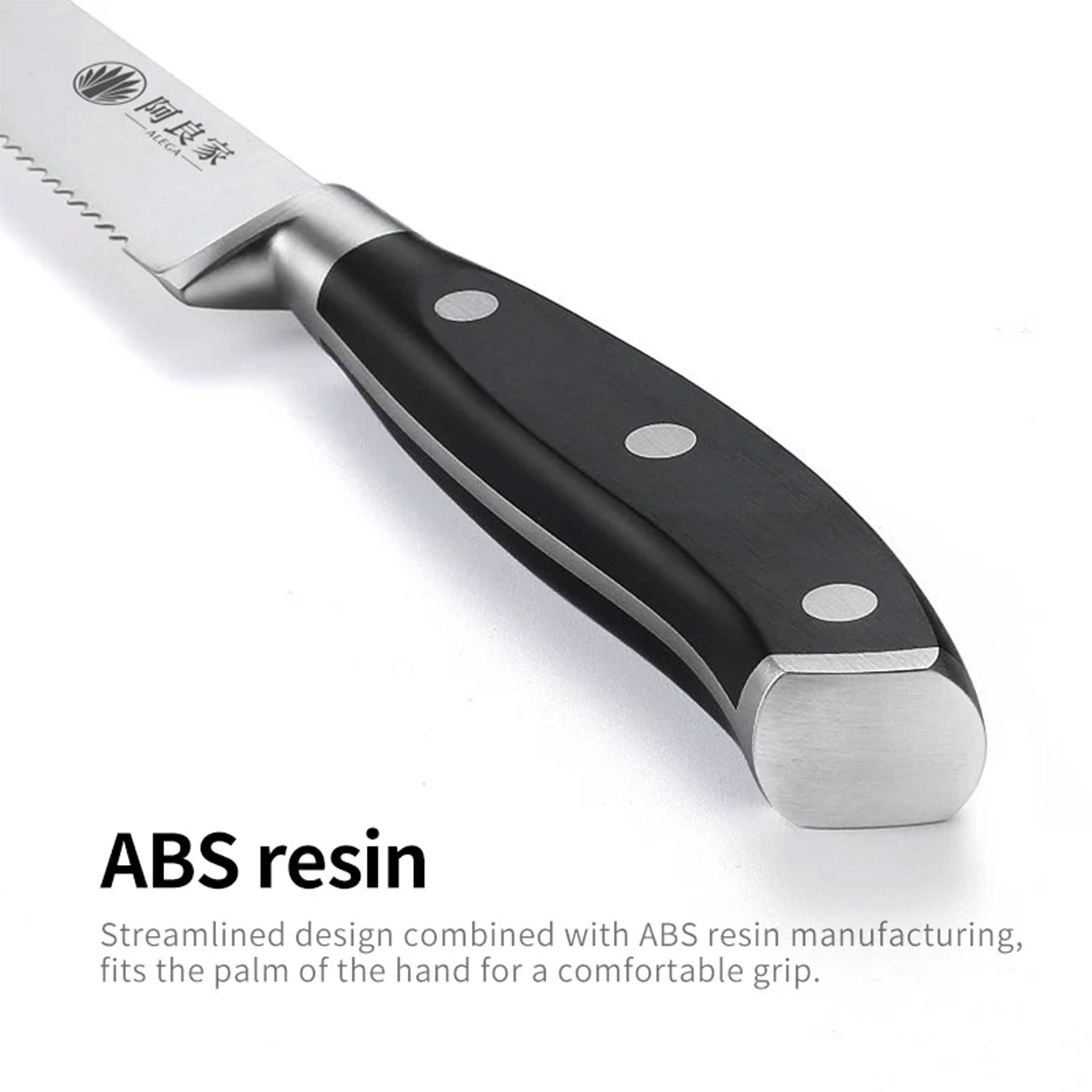 ALEGA 4.5-Inch Western-Style Serrated Steak Table Knife
