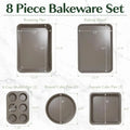 All-In-One Nonstick Bakeware Set, Stackable and Space Saving Design includes Round and Square Pans, Muffin Pans wiktra