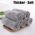 Bamboo Charcoal Cleaning Towel Kitchen Microfiber Cloth Rags Super Absorbent Non-Stick Oil Soft Dish Wipe Household Clean Towel wiktra