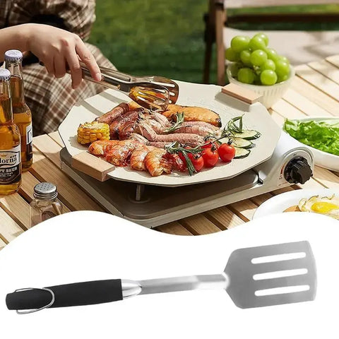 Barbecue Accessories Kit 3pcs Stainless Steel BBQ Cooking Spatula Kitchen Tongs Vegetables And Meat Cooking Outdoor Grilling wiktra