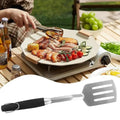 Barbecue Accessories Kit 3pcs Stainless Steel Spatula Tongs Fork With Long Handle Vegetables And Meat Cooking Outdoor Grilling wiktra