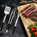 Barbecue Tools Set 3pcs Stainless Steel BBQ Cooking Spatula Kitchen Tongs Vegetables And Meat Cooking Outdoor Grilling Tools For wiktra