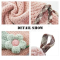 Bathroom Portable Towels Hangable Coral Fleece Absorbent Sun Flower Soft Hand Kitchen Bathroom Cleaning Microfiber Cloth Tools wiktra