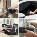 Black Ultrafine Fiber Cloths Household Rag Car Clean Polyester Cotton Quick Drying Duster Kitchen Towel Dish Cloth Scouring Pad - Wiktra