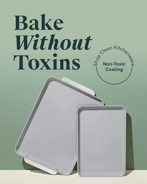 Caraway Non-Stick Ceramic Baking Sheet Duo - Naturally Slick Ceramic Coating - Non-Toxic wiktra