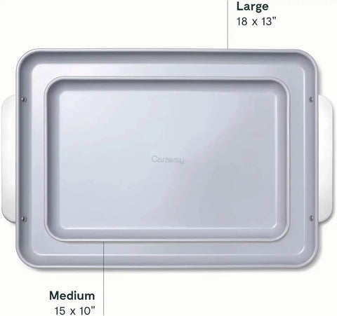 Caraway Non-Stick Ceramic Baking Sheet Duo - Naturally Slick Ceramic Coating - Non-Toxic wiktra