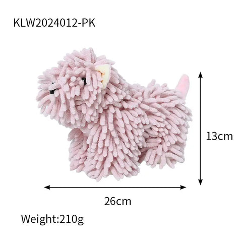 Cartoon Dog Chenille Hand-Wiping Doll, Kitchen And Bathroom Multifunctional Cartoon Animal Creative Hand-Wiping Towel Plush Toy wiktra