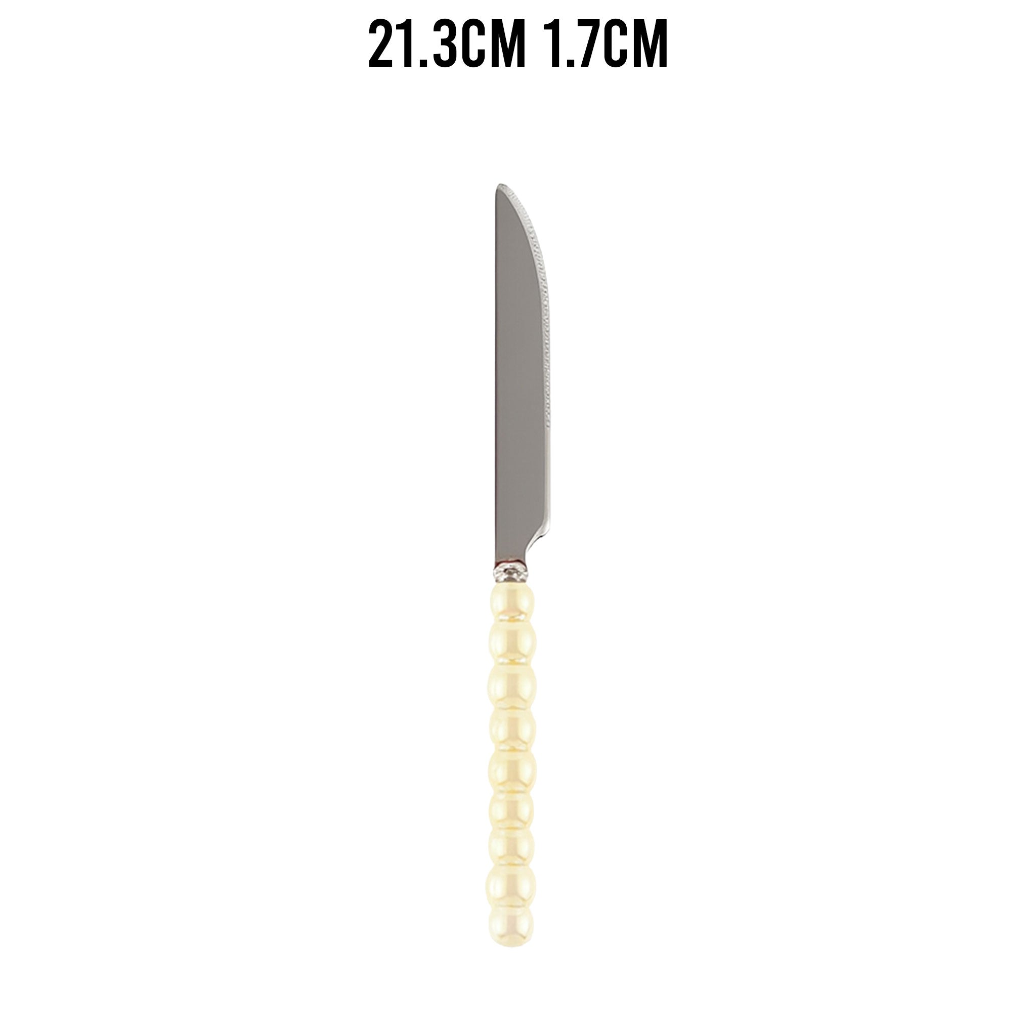 Ceramic Pearl Handle Cutlery Set – Knife, Fork & Spoons