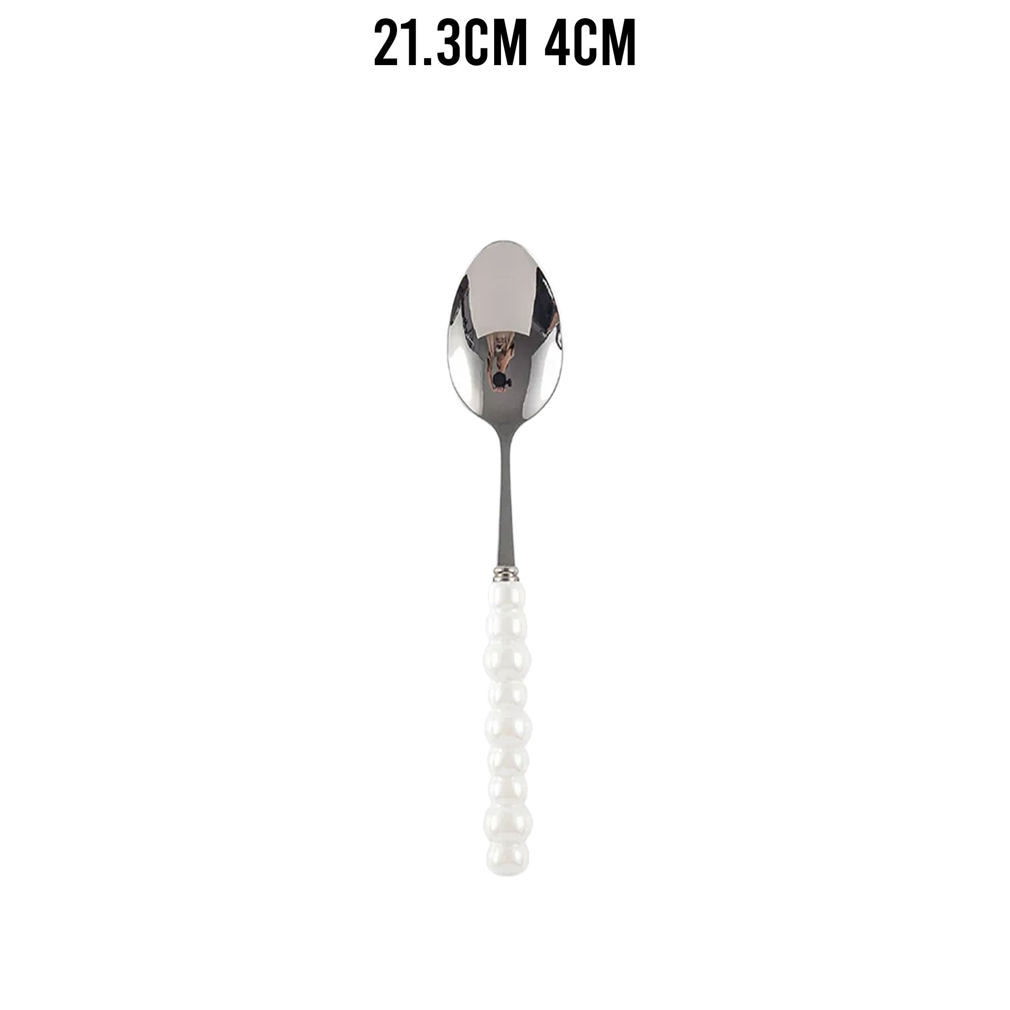 Ceramic Pearl Handle Cutlery Set – Knife, Fork & Spoons