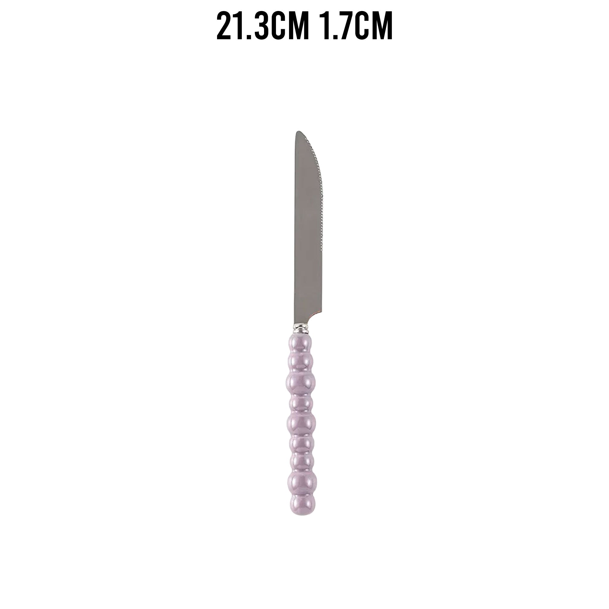 Ceramic Pearl Handle Cutlery Set – Knife, Fork & Spoons