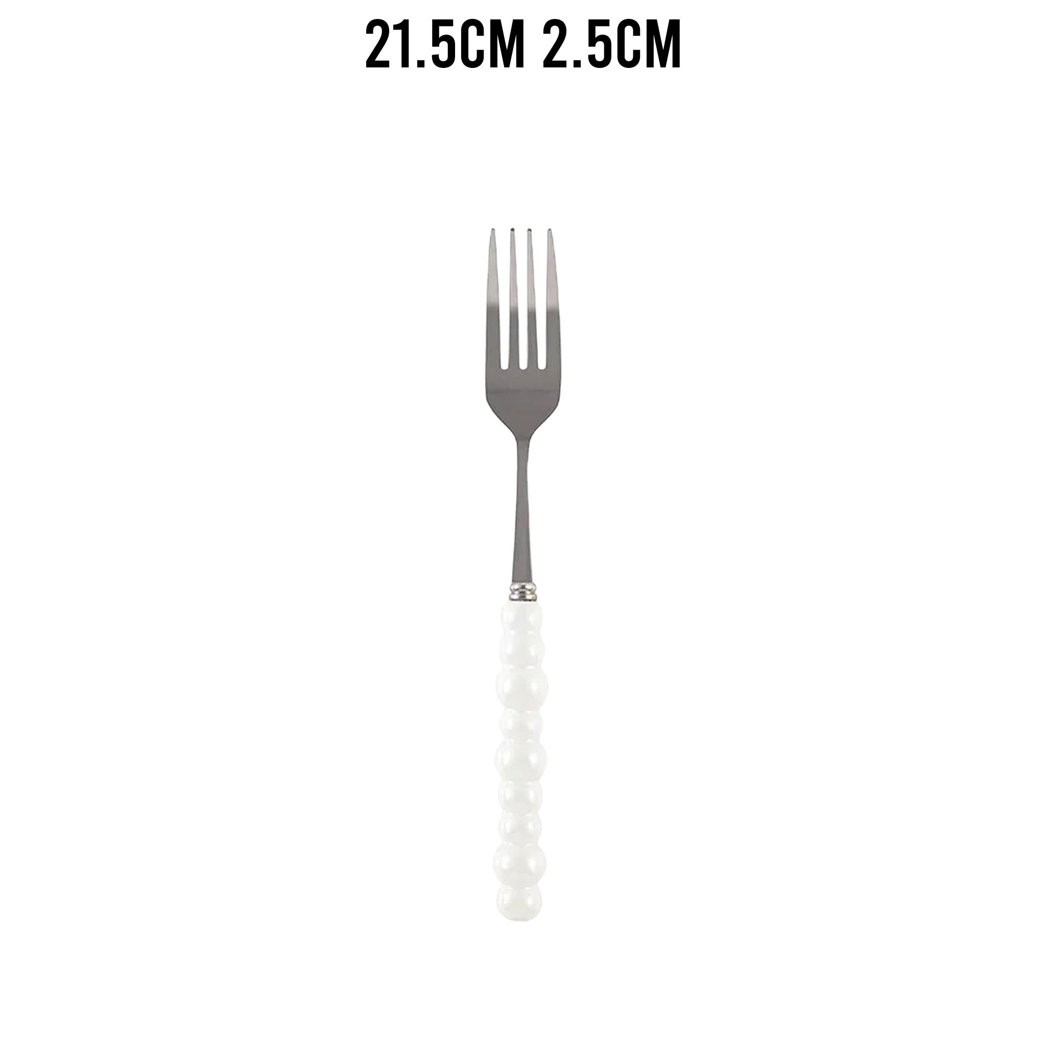 Ceramic Pearl Handle Cutlery Set – Knife, Fork & Spoons