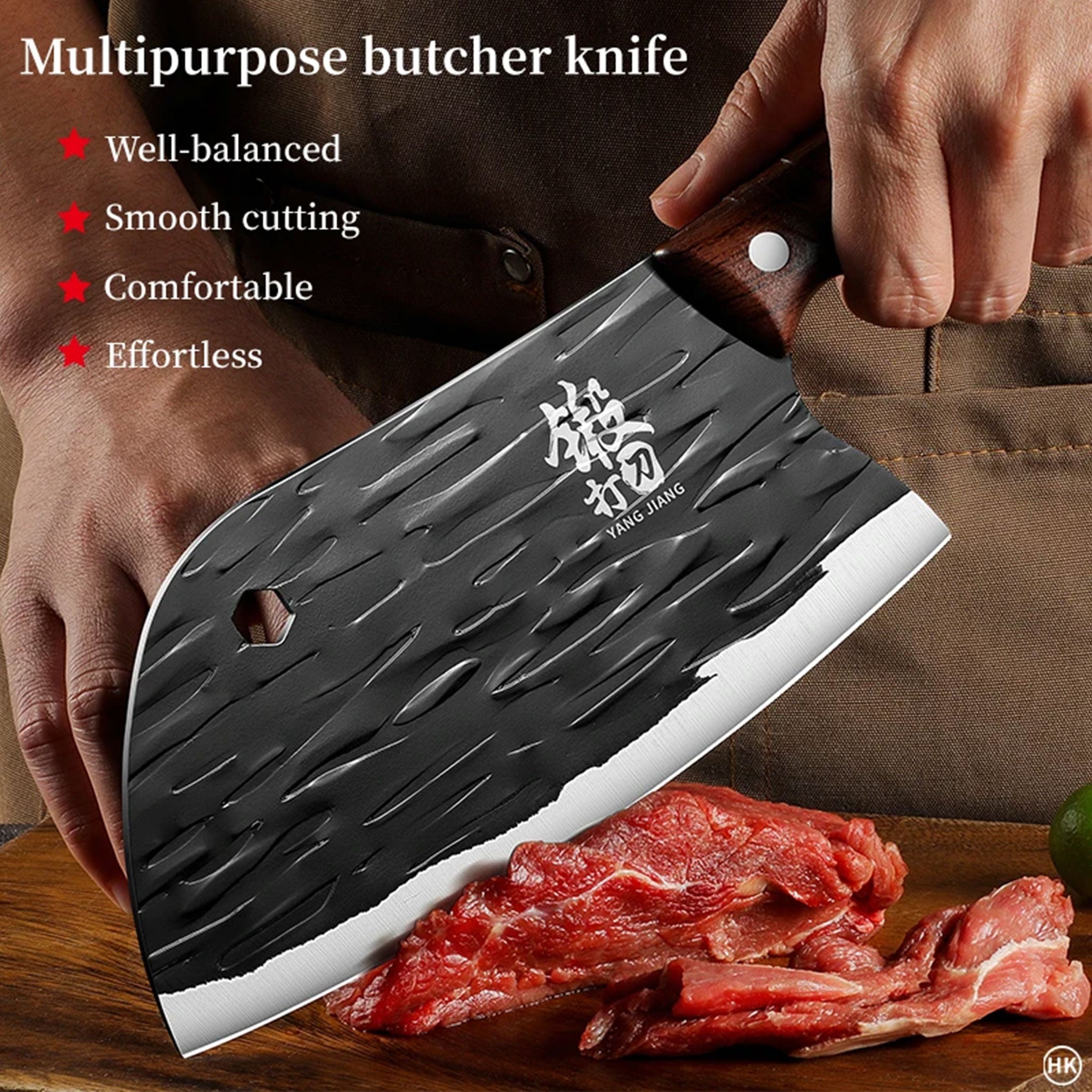Chef’s Forged Slicing & Meat Cleaver – Small Household Kitchen Knife
