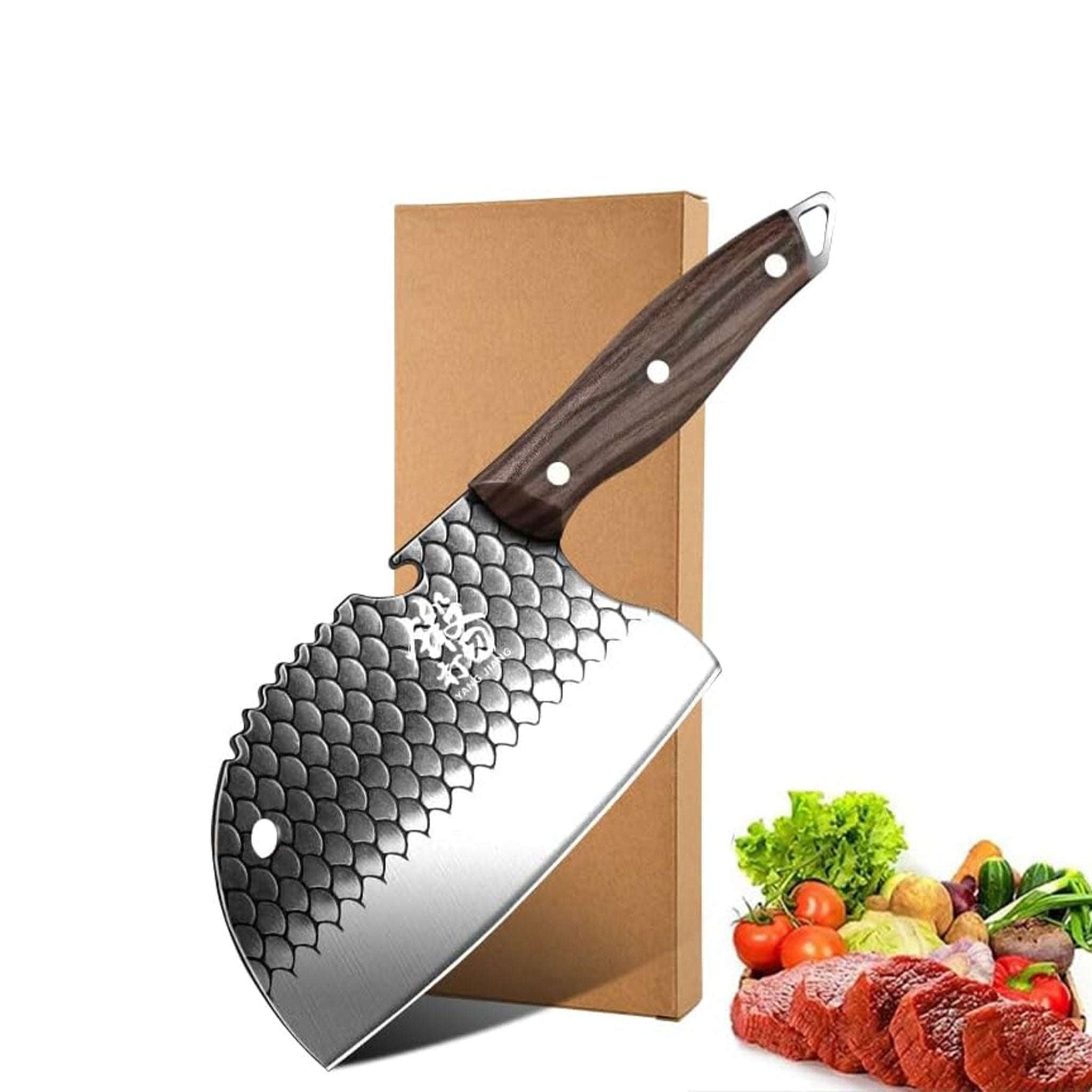 Chefs Forged Slicing Meat Cleaver Small Household Kitchen Knife