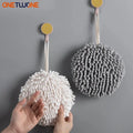 Chenille Hand Towels Kitchen Bathroom Hand Towel Ball with Hanging Loops Quick Dry Soft Absorbent Microfiber Towels wiktra