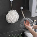 Chenille Hand Towels Kitchen Bathroom Hand Towel Ball with Hanging Loops Quick Dry Soft Absorbent Microfiber Towels wiktra