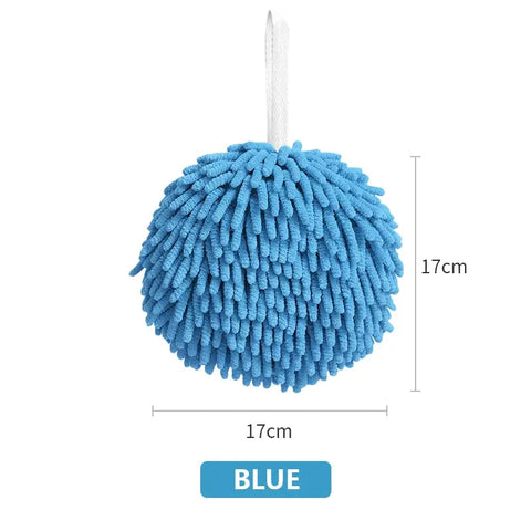 Chenille Hand Towels Kitchen Bathroom Hand Towel Ball with Hanging Loops Quick Dry Soft Absorbent Microfiber Towels