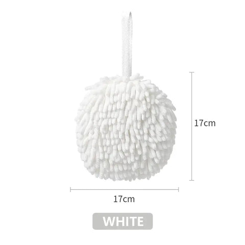 Chenille Hand Towels Kitchen Bathroom Hand Towel Ball with Hanging Loops Quick Dry Soft Absorbent Microfiber Towels