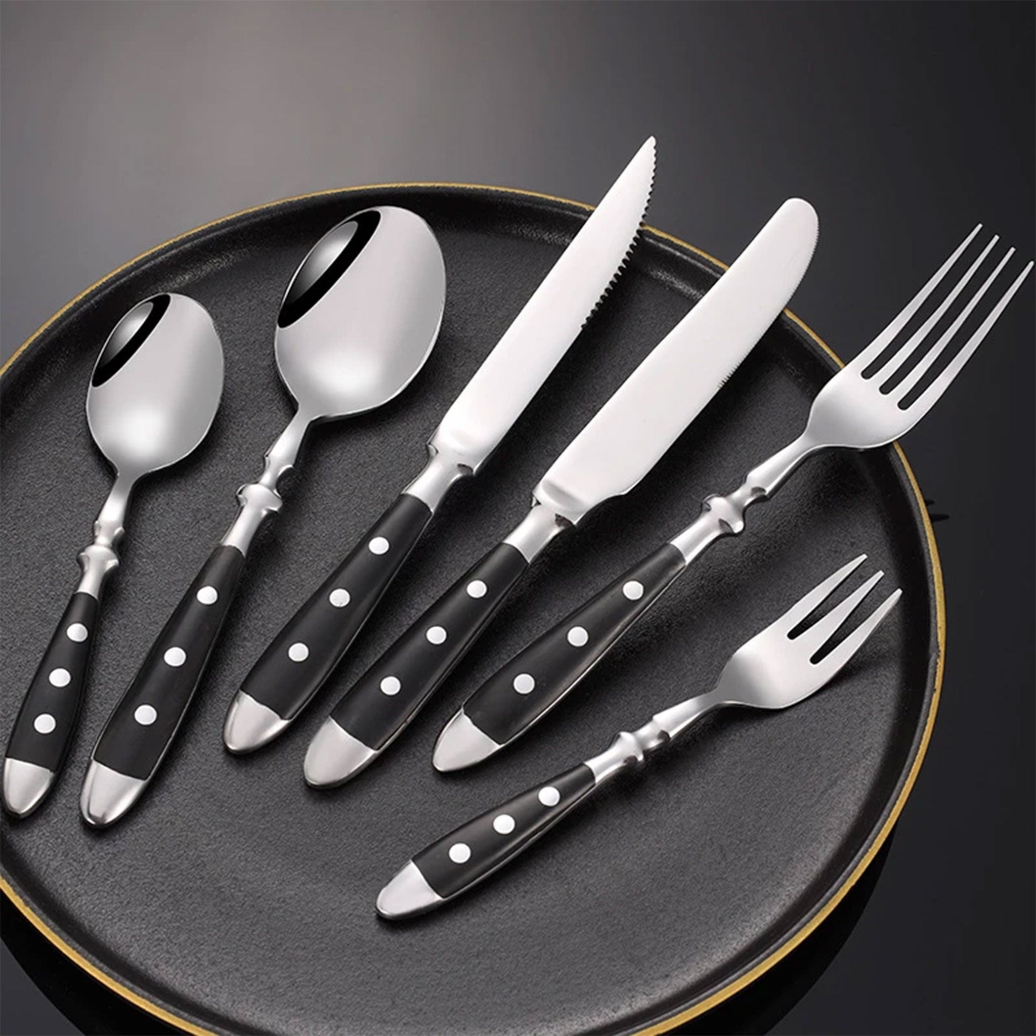 Classic Western Starpoint Stainless Steel Cutlery Set – Knife, Fork & Spoon